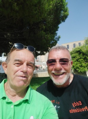 un selfie col presidente del mc.Taranto Diabolik..