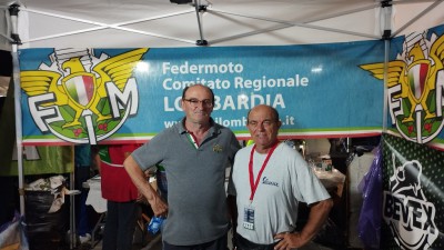 nella serata del sabato nello stend della Lombardia Carlo Colombo vicepresidente F.M.I. Lombardia