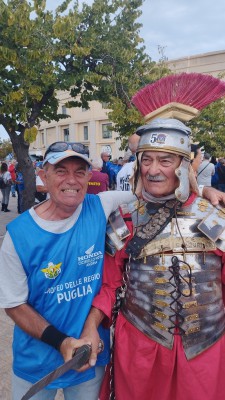 il centurione di Roma molto conosciuto nei raduni Nazionali e Internazionali,in giro con Guzzi California...
